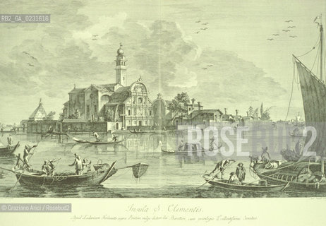 Caption: Nome:..VEDUTA PROSPETTICA DELLISOLA DI SAN CLEMENTE ....Localizzazione:..VENEZIA / ISOLA DI SAN CLEMENTE / LAGUNA SUD..VENICE / THE ISLE OF SAN CLEMENTE / THE SOUTH LAGOON..Soggetto:..ISOLA DI SAN CLEMENTE / VEDUTA PROSPETTICA / STAMPA..ISLE OF SAN CLEMENTE / PERSPECTIVE VIEW / PRINT ..Cronologia:..SEC. XVIII ..XVIIIth CENTURY ..Autore:..TIRONI FRANCESCO....Stile:......Editori Stampatori:..Editore LUDOVICO FURLANETTO Incisore ANTONIO SANDI ..Publisher LUDOVICO FURLANETTO  Etcher ANTONIO SANDI ..Committenza:......Materia e Tecnica:......Collocazione:......Note:..I PRIMI EDIFICI RISALGONO AL XII SECOLO / DAL 1834 LISOLA DIVENNE MANICOMIO PROVINCIALE FEMMINILE FINO AL1992 / SACCHEGGIATA NEL 1992, OGGI E DIVENTATA RIFUGIO PER GATTI RANDAGI, GRAZIE AI VOLONTARI DELLASSOCIAZIONE DINGO..THE FIRST BUILDINGS  DATE BACK TO THE XII CENTURY  / FROM 1834 TO 1992 IT WAS USED AS A GIRLS MENTAL HOSPITAL  / SACKED IN 1992, IT BECAME A REFUGE FOR STRAY CATS, THANKS TO  VOLUNTARY DINGO ASSOCIATION..Riproduzione Fotografica:..Graziano Arici/Rosebud2 ...Copyright:..Graziano Arici / rosebud2/....Data:..1993....Costo:..A....Key:..ISOLE ABBANDONATE / STAMPE..UNINHABITED ISLANDS / PRINTS