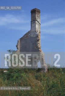 Caption: Nome:..ISOLA LA CURA....Localizzazione:..VENEZIA / ISOLA LA CURA / LAGUNA NORD..VENICE / THE ISLE OF LA CURA / THE NORTH LAGOON..Soggetto:..ISOLA LA CURA / RESTI DI UN EDIFICIO / CAMINO..ISLE OF LA CURA / REMAINS OF A BUILDING  / CHIMNEY..Cronologia:......Autore:......Stile:......Editori Stampatori:......Committenza:......Materia e Tecnica:......Collocazione:......Note:..LISOLA E STATA SEDE DI ATTIVITÀ AGRICOLE E DELLA PESCA..THE ISLAND HAS BEEN USED FOR AGRICULTURAL AND  FISHING PURPOSE ..Riproduzione Fotografica:..Graziano Arici/Rosebud2 ...Copyright:..Graziano Arici / rosebud2/....Data:..1993....Costo:..A....Key:..ISOLE ABBANDONATE..UNINHABITED ISLANDS