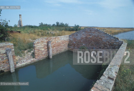 Caption: Nome:..ISOLA LA CURA....Localizzazione:..VENEZIA / ISOLA LA CURA / LAGUNA NORD..VENICE / THE ISLE OF LA CURA / THE NORTH LAGOON..Soggetto:..ISOLA LA CURA / RESTI DI UN EDIFICIO / CAMINO..ISLE OF LA CURA / REMAINS OF A BUILDING  / CHIMNEY..Cronologia:......Autore:......Stile:......Editori Stampatori:......Committenza:......Materia e Tecnica:......Collocazione:......Note:..LISOLA E STATA SEDE DI ATTIVITÀ AGRICOLE E DELLA PESCA..THE ISLAND HAS BEEN USED FOR AGRICULTURAL AND  FISHING PURPOSE ..Riproduzione Fotografica:..Graziano Arici/Rosebud2 ...Copyright:..Graziano Arici / rosebud2/....Data:..1993....Costo:..A....Key:..ISOLE ABBANDONATE..UNINHABITED ISLANDS