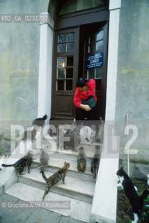 Nome:..ISOLA DI SAN CLEMENTE: RIFUGIO PER GATTI....Localizzazione:..VENEZIA / ISOLA DI SAN CLEMENTE / LAGUNA SUD..VENICE / THE ISLE OF SAN CLEMENTE / THE SOUTH  LAGOON..Soggetto:..ISOLA DI SAN CLEMENTE / RIFUGIO PER GATTI..ISLE OF  SAN CLEMENTE / REFUGE FOR CATS..Cronologia:......Autore:......Stile:......Editori Stampatori:......Committenza:......Materia e Tecnica:......Collocazione:......Note:..I PRIMI EDIFICI RISALGONO AL XII SECOLO / DAL 1834 LISOLA DIVENNE MANICOMIO PROVINCIALE FEMMINILE FINO AL1992 / SACCHEGGIATA NEL 1992, OGGI E DIVENTATA RIFUGIO PER GATTI RANDAGI, GRAZIE AI VOLONTARI DELLASSOCIAZIONE DINGO..THE FIRST BUILDINGS  DATE BACK TO THE XII CENTURY  / FROM 1834 TO 1992 IT WAS USED AS A GIRLS MENTAL HOSPITAL  / SACKED IN 1992, IT BECAME A REFUGE FOR STRAY CATS, THANKS TO  VOLUNTARY DINGO ASSOCIATION..Riproduzione Fotografica:..Graziano Arici/Rosebud2 ...Copyright:..Graziano Arici / rosebud2/....Data:..1993....Costo:..A....Key:..ISOLE ABBANDONATE..UNINHABITED ISLANDS