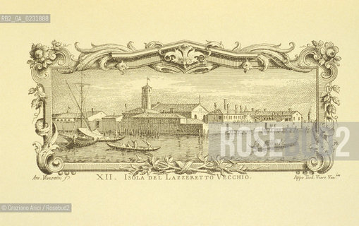 Caption: Nome:..VEDUTA PROSPETTICA DELL ISOLA DEL LAZZARETTO VECCHIO....Localizzazione:..VENEZIA / ISOLA DEL LAZZARETTO VECCHIO / LAGUNA SUD..VENICE / THE ISLE OF LAZZARETTO VECCHIO / THE SOUTH LAGOON..Soggetto:..STAMPA / VEDUTA PROSPETTICA DELL ISOLA DEL LAZZARETTO VECCHIO ..PRINT / PERSPECTIVE VIEW OF THE ISLE OF LAZZARETTO VECCHIO..Cronologia:..SEC. XVIII / 1738-1740..XVIIIth CENTURY / 1738-1740..Autore:.. ....Stile:......Editori Stampatori:..Incisore ANTONIO VISENTINI / Stampatore TEODORO VIERO..Etcher ANTONIO VISENTINI / Printer TEODORO VIERO..Committenza:......Materia e Tecnica:......Collocazione:......Note:..TAVOLA NR. XII INSERITA NEL VOLUMETTO ISOLARIO VENETO ovvero PROSPETTIVE DI XX ISOLE SITUATE INTORNO ALLA CITTÀ DI VENEZIA / STAMPA DEL 1777..PLATE NR. XII OF THE VOLUME THE VENICE ISLANDS or PERSPECTIVE OF XX ISLANDS SITUATED ROUND THE CITY OF VENICE..Riproduzione Fotografica:..Graziano Arici/Rosebud2 ...Copyright:..Graziano Arici / rosebud2/....Data:..1993....Costo:..A....Key:..ISOLE ABBANDONATE..UNINHABITED ISLANDS
