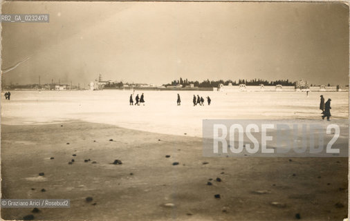 VENEZIA ANNI 3O LA LAGUNA NORD VERSO LSOLA DI S.MICHELE E MURANO GELATA ©Graziano Arici/Rosebud2 INVERNO GHIACCIO
