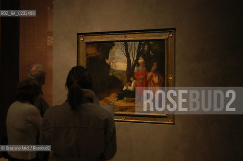 GIORGIONE - VENEZIA 31 OTTOBRE 2003 -MOSTRA LE MARAVIGLIE DELLARTE  GALLERIE DELLACCADEMIA .Tre filosofi.Tela,  cm. 123 x144.Vienna, Kunsthistorisches Museum.©Graziano Arici/Rosebud2