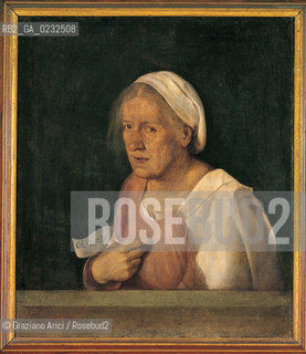 GIORGIONE - VENEZIA 31 OTTOBRE 2003 -MOSTRA LE MARAVIGLIE DELLARTE  GALLERIE DELLACCADEMIA.Vecchia.Tela, cm. 68 x 59.Venezia, Gallerie dellÕAccademia.Archivio Graziano Arici © Archivio Fotografico della Soprintendenza, Venezia.La cessione dei diritti si intende per quanto di nostra competenza; non comprende invece le eventuali spese relative a diritti che potranno essere richiesti dagli Enti cui appartengono le opere riprese. Tali costi, ove neccessari, e lÕespletamento di qualsivoglia pratica di richiesta di permessi e autorizzazioni sono esclusivamente  a  carico del committente...