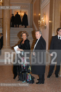 VENEZIA 14/12/03 - INAUGURAZIONE DEL GRAN TEATRO LA FENICE LINDUSTRIALE VITTORIO TABACCHI CON LA MOGLIE ©Graziano Arici/Rosebud2