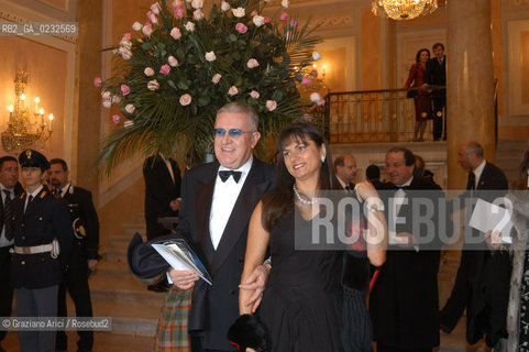 VENEZIA 14/12/03 - INAUGURAZIONE DEL GRAN TEATRO LA FENICE LIMPRENDITORE LUIGINO ROSSI CON LA MOGLIE ©Graziano Arici/Rosebud2