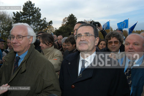 VENEZIA 7/11/03 INAUGURAZIONE DEL PARCO DI S.GIULIANO CON IL SINDACO PAOLO COSTA E IL PRESIDENTE DELLA COMMISSIONE EUROPEA ROMANO PRODI ©Graziano Arici/Rosebud2