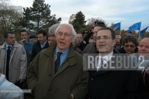 VENEZIA 7/11/03 INAUGURAZIONE DEL PARCO DI S.GIULIANO CON IL SINDACO PAOLO COSTA E IL PRESIDENTE DELLA COMMISSIONE EUROPEA ROMANO PRODI ©Graziano Arici/Rosebud2
