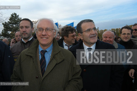 VENEZIA 7/11/03 INAUGURAZIONE DEL PARCO DI S.GIULIANO CON IL SINDACO PAOLO COSTA E IL PRESIDENTE DELLA COMMISSIONE EUROPEA ROMANO PRODI ©Graziano Arici/Rosebud2