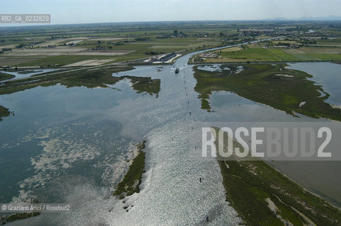 VENEZIA 25-05-04  BARENE ESTUARIO SUD OVEST FUSINA CHIOGGIA ©Graziano Arici/Rosebud2 AEREA