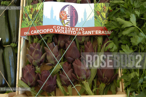 VENEZIA 2/06/04 ISOLA DI S.ERASMO ORTAGGI LOCALI CARCIOFI ©Graziano Arici/Rosebud2 GASTRONOMIA