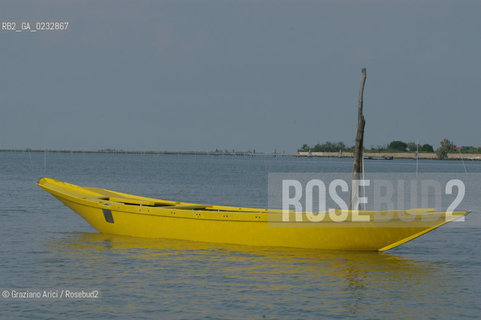 VENEZIA 2/06/04 ISOLA DI S.ERASMO BARCA GIALLO ©Graziano Arici/Rosebud2