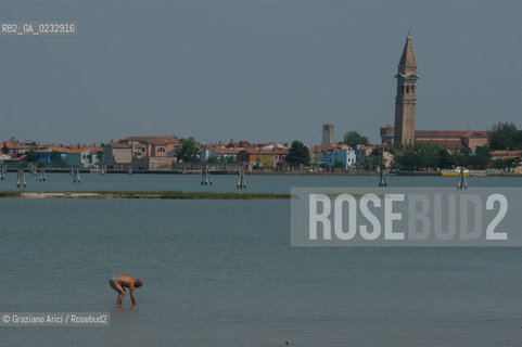 VENEZIA 28/06/04 :  STATO DI FATTO DELLISOLA DI S.FRANCESCO DEL DESERTO PRIMA DELLINTERVENTO DEL CONSORZIO VENEZIA NUOVA ©Graziano Arici/Rosebud2 LAGUNA