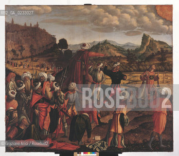 VITTORE CARPACCIO - Storie di santo Stefano, Lapidazione di santo Stefano, Olio su tela, 149 x 170 cm.Stoccarda, Staatsgalerie. Archivio Graziano Arici - Mostra Carpaccio, pittore di storie GALLERIE ALLACCADEMIA 27 NOVEMBRE 2004/23 MARZO 2005 La cessione dei diritti si intende per quanto di nostra competenza; non comprende invece le eventuali spese relative a diritti che potranno essere richiesti dagli Enti o Persone a cui appartengono le opere riprese. Tali costi, ove neccessari, e lÕespletamento di qualsivoglia pratica di richiesta di permessi e autorizzazioni sono esclusivamente  a  carico del committente.