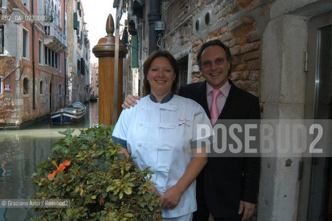 VENEZIA MAGGIO 2005 THE RESTAURANT  OSTERIA DA FIORE WITH MAURIZIO MARTIN HIS WIFE ©Graziano Arici/Rosebud2 GASTRONOMIA RISTORANTE