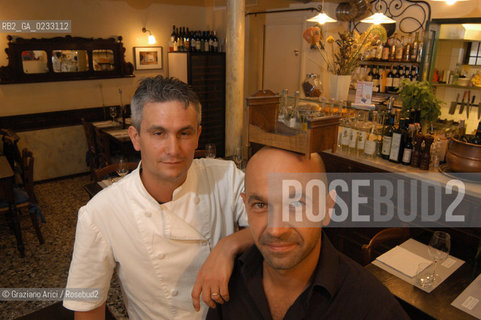 VENEZIA MAGGIO 2005 THE RESTAURANT  ALLE TESTIERE  WITH BRUNO GAVAGNIN AND LUCA DI VITA  ©Graziano Arici/Rosebud2 GASTRONOMIA RISTORANTE