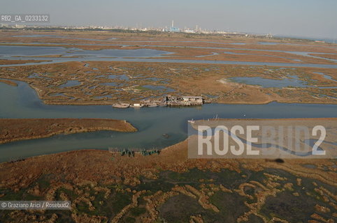 VENEZIA 18/09/05 FOTO AEREE DELLA BARENA DELLE CASSA DI COLMATA D-E ©Graziano Arici/Rosebud2  LAGUNA