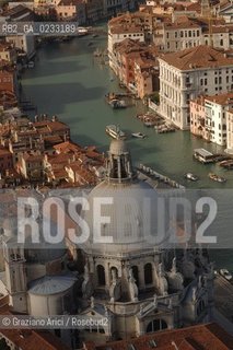 VENEZIA 1/12/05 - FOTO AEREA DI VENEZIA CANAL GRANDE  E CHIESA DELLA SALUTE ©Graziano Arici/Rosebud2