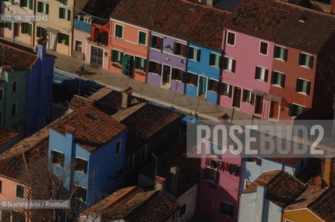 VENEZIA GENNAIO 2006 -FOTO AEREA DELLISOLA DI BURANO  @ Graziano Arici/Rosebud2 COLORE