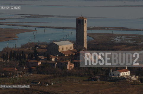 VENEZIA GENNAIO 2006 -FOTO AEREA DELLISOLA DI TORCELLO  @ Graziano Arici/Rosebud2 LAGUNA