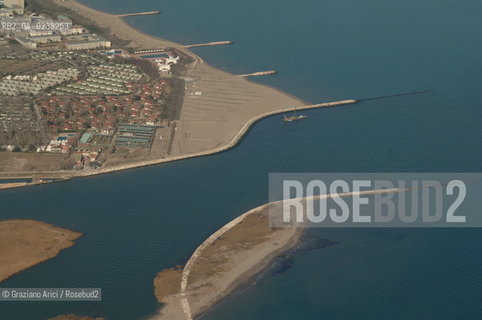 VENETO 03/02/06 - FOTO AEREEA DELLA FOCE DEL FIUME ADIGE ©Graziano Arici/Rosebud2 GEO