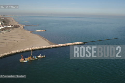 VENETO 03/02/06 - FOTO AEREEA DELLA FOCE DEL FIUME ADIGE ©Graziano Arici/Rosebud2 GEO
