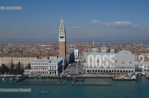 VENEZIA MARZO 2006 - FOTO AEREA BACINO E DELLA PIAZZETTA  DI S.MARCO ©Graziano Arici/Rosebud2