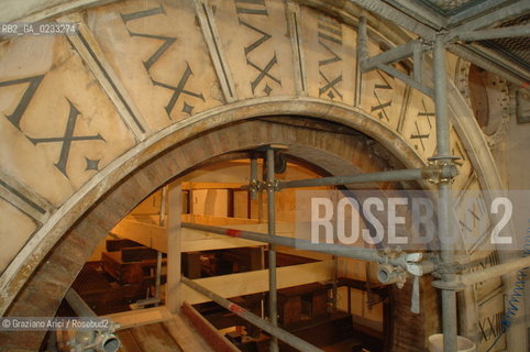 VENEZIA 22 FEBBRAIO 2006 - LAVORI DI RESTAURO DELLA TORRE DELLOROLOGIO ©Graziano Arici/Rosebud2 BRANDOLIN & DOTTOR OROLOGIO