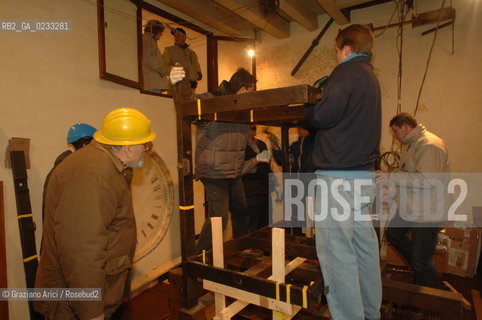 VENEZIA 22 FEBBRAIO 2006 - LAVORI DI RESTAURO DELLA TORRE DELLOROLOGIO ©Graziano Arici/Rosebud2 BRANDOLIN & DOTTOR OROLOGIO