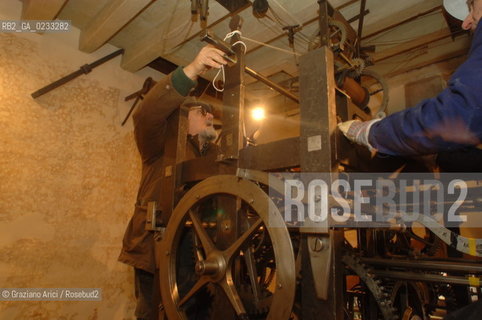 VENEZIA 24 FEBBRAIO 2006 - LAVORI DI RESTAURO DELLA TORRE DELLOROLOGIO ©Graziano Arici/Rosebud2 BRANDOLIN & DOTTOR OROLOGIO