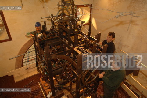 VENEZIA 24 FEBBRAIO 2006 - LAVORI DI RESTAURO DELLA TORRE DELLOROLOGIO ©Graziano Arici/Rosebud2 BRANDOLIN & DOTTOR OROLOGIO