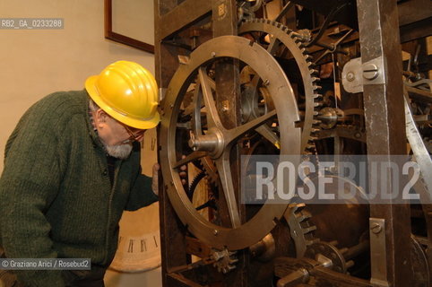 VENEZIA 24 FEBBRAIO 2006 - LAVORI DI RESTAURO DELLA TORRE DELLOROLOGIO ©Graziano Arici/Rosebud2 BRANDOLIN & DOTTOR OROLOGIO