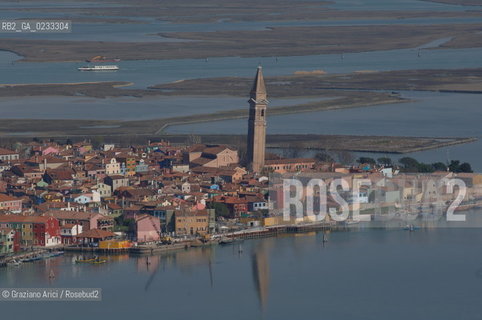 VENEZIA APRILE 2006 - FOTO AEREA DELLISOLA DI BURANO NELLA LAGUNA DI VENEZIA ©Graziano Arici/Rosebud2