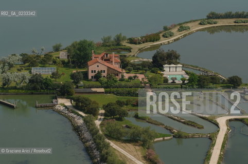 VENEZIA 25 MAGGIO 2006 - FOTO AEREA DELLE BARENE IN LAGUNA NORD VALLE DA PESCA ©Graziano Arici/Rosebud2 BARENA LAGUNA