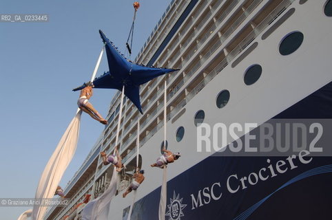 VENICE 29 JULY 2006 - THE LAUNCHING OF THE LINER MSC MUSICA OF MSC CROCIERE ©Graziano Arici/Rosebud2 VENEZIA NAVE CROCIERA TRANSATLATICO