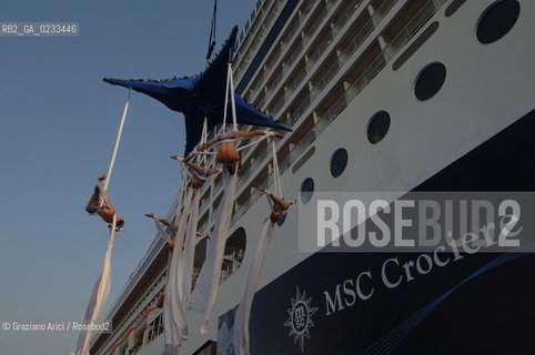 VENICE 29 JULY 2006 - THE LAUNCHING OF THE LINER MSC MUSICA OF MSC CROCIERE ©Graziano Arici/Rosebud2 VENEZIA NAVE CROCIERA TRANSATLATICO