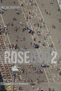 VENEZIA 13/06/06 FOTO AEREE VENEZIA  PIAZZA S.MARCO E TORRE OROLOGIO ©Graziano Arici/Rosebud2