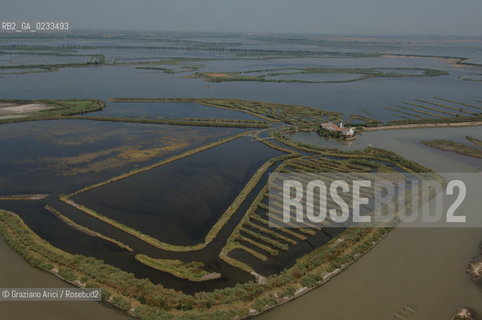 VENEZIA 14/07/06 FOTO AEREE AI LAVORI IN CORSO  PER LA RICOSTRUZIONE BARENE ©Graziano Arici/Rosebud2 CONSORZIO VENEZIA NUOVA LAGUNA