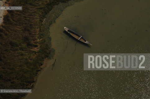 VENEZIA 13/06/06 FOTO AEREE BARENA BARCA ©Graziano Arici/Rosebud2