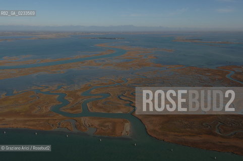VENEZIA 10/10/06 FOTO AEREE AI LAVORI IN CORSO  PER LA RICOSTRUZIONE BARENE TREPORTI S.FELICE ©Graziano Arici/Rosebud2 CONSORZIO VENEZIA NUOVA LAGUNA