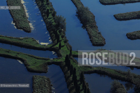 VENEZIA 10/10/06 FOTO AEREE AI LAVORI IN CORSO  PER LA RICOSTRUZIONE BARENE S.CRISTINA VALLI DA PESCA  ©Graziano Arici/Rosebud2 CONSORZIO VENEZIA NUOVA LAGUNA