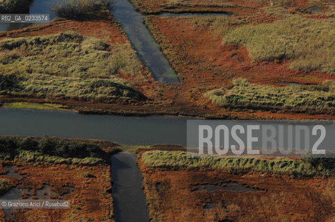 VENEZIA 10/10/06 FOTO AEREE AI LAVORI IN CORSO  PER LA RICOSTRUZIONE BARENE S.CRISTINA VALLI DA PESCA  ©Graziano Arici/Rosebud2 CONSORZIO VENEZIA NUOVA LAGUNA