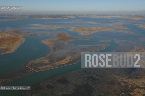 VENEZIA 10/10/06 FOTO AEREE AI LAVORI IN CORSO  PER LA RICOSTRUZIONE BARENE  BARENE CORNIO ©Graziano Arici/Rosebud2 CONSORZIO VENEZIA NUOVA LAGUNA