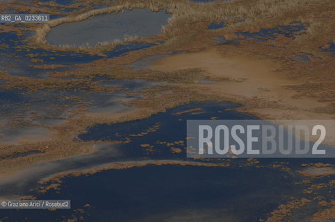 VENEZIA 10/10/06 FOTO AEREE AI LAVORI IN CORSO  PER LA RICOSTRUZIONE BARENE  AREA CASSE DI COLMATA ©Graziano Arici/Rosebud2 CONSORZIO VENEZIA NUOVA LAGUNA