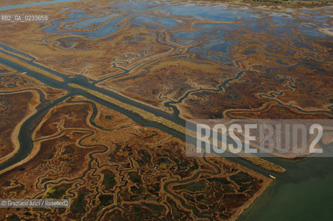 VENEZIA 10/10/06 FOTO AEREA BARENE AREA CASSE DI COLMATA   ©Graziano Arici/Rosebud2