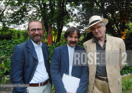 VENEZIA - PRESENTAZIONE DELLA RIVISTA YACHT IN VENICE STUDIO TAPIRO ENRICO CAMPLANI E GIGI PESCOLDERUNG CON ITALO ZANNIER - GRANAI ©Graziano Arici/Rosebud2 FOTOGRAFO FOTOGRAFIA GRAFICA