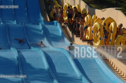 VENEZIA 1/08/2007 - LITORALE DI JESOLO ACQUALANDIA ©Graziano Arici/Rosebud2 SPIAGGIA ACQUA PISCINA