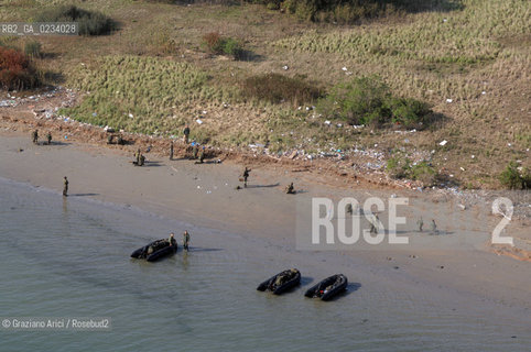VENEZIA 16/10/07 FOTO AEREE DELLO STATO DI FATTO E DEI LAVORI IN CORSO SULLE BARENE ©Graziano Arici/Rosebud2 ESERCITO LAGUNARI