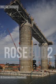 VENEZIA 23/09/08 I MOORING DOLPHIN PER IL RIGASSIFICATORE ALLARSENALE PRIMA DEL VARO  Graziano Arici/Rosebud2/ CONSORZIO VENEZIA NUOVA