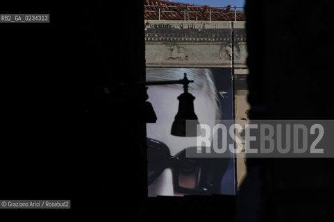 VENICE SEPTEMBER 2008 THE GEANT PUBLICITY ON THE GRAN CANAL IN VENICE : THE CA VENDRAMIN CALERGI PALACE . CASINO ©Graziano Arici/Rosebud2 PUBBLICITà VENICE ON SALE